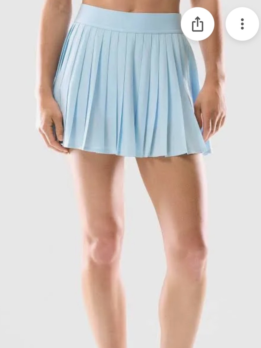 Aritzia TNA golden movetech tennis pro Light Blue Pleated athletic Skort